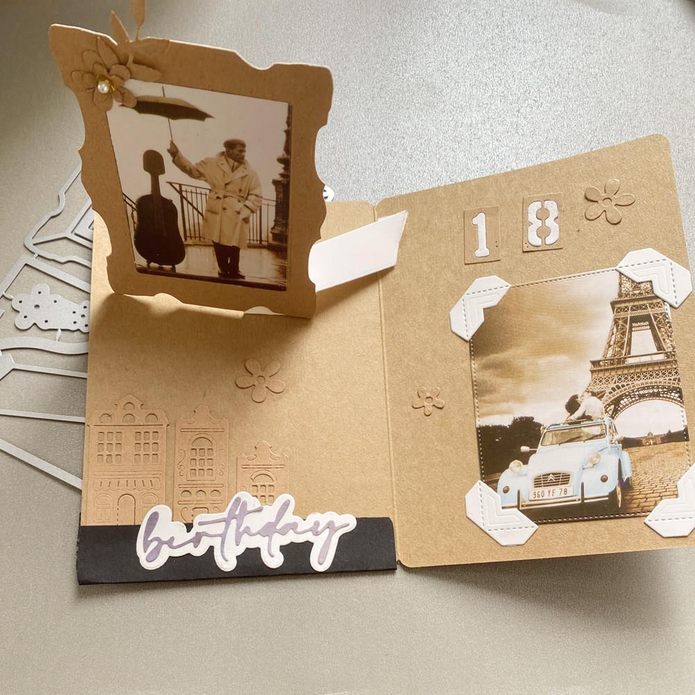 弹出卡 小机关相框相册模具碳钢模板scrapbook立体书素材手帐卡片