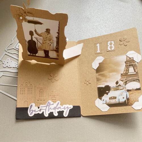 弹出卡 小机关相框相册模具碳钢模板scrapbook立体书素材手帐卡片