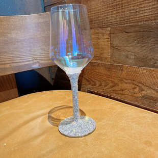 家用轻奢ins北欧玻璃红酒杯高脚杯颜值镶钻香槟杯葡萄酒杯送礼