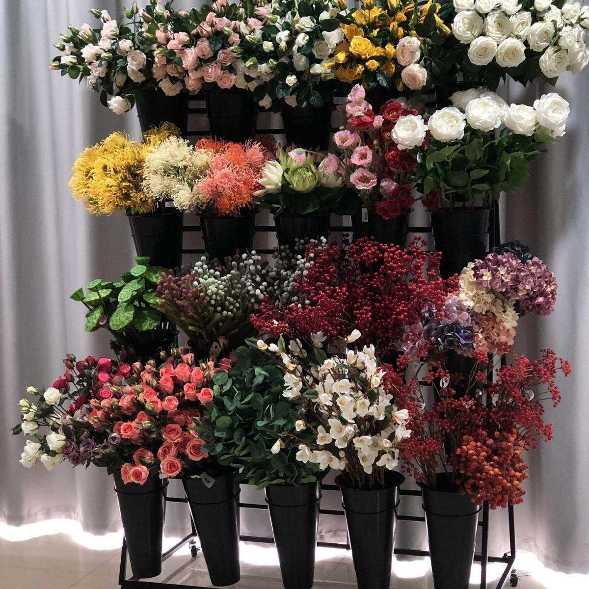 创意鲜花店花架多层鲜花展示架货架大号花桶架折叠鲜花塑料桶架子