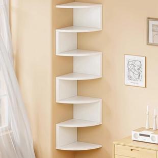 墙角置物架转角墙上厨房墙壁挂墙面拐角柜三角隔板收纳书架免打孔