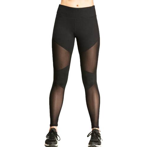 Four needle six thread yoga pants with triangular mesh