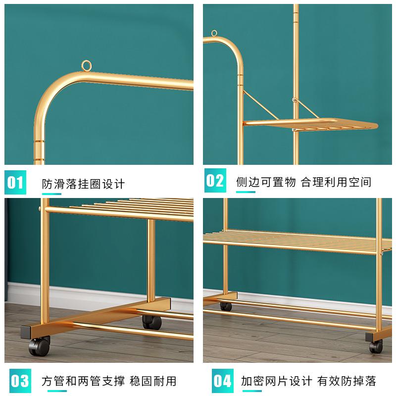 新款衣服艺置架架子晾晒索尔金属挂衣诺衣帽卧室简易家用物铁落地