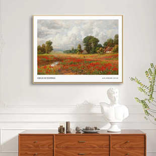 风景名画电表箱装饰画客厅现代艺术轻奢莫奈电闸盒油画配电箱