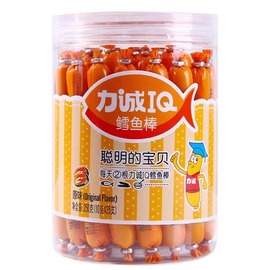 力诚IQ鳕鱼棒肠350g 35支儿童营养零食原味鱼肉香肠