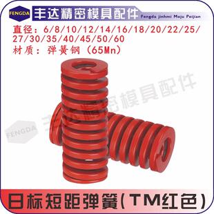 68101214模具弹簧国产红色TM轻小荷重矩形螺旋压缩扁线红弹簧