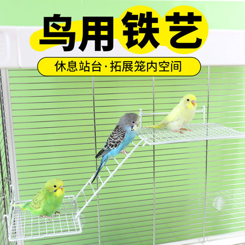 不锈钢鹦鹉互动站台休息造景装饰