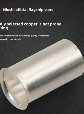 En管型裸端En0508/1508/2508冷压端子座铜镀银管铜头