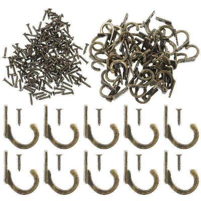 58pcs Wall Hooks Zinc Alloy Bathroom Bedroom Kitchen