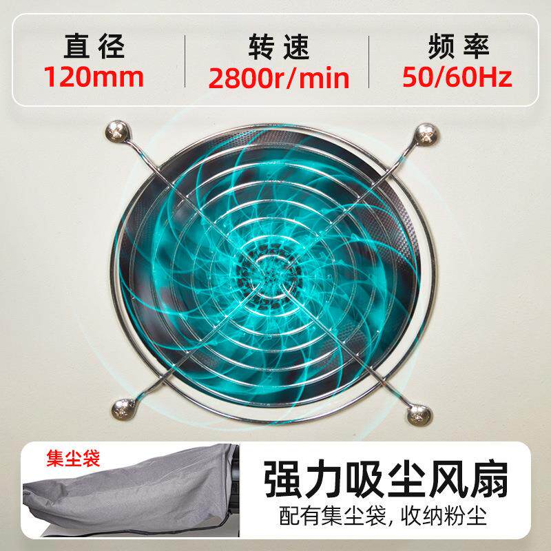 免安装一体防尘箱金属雕刻吸尘防尘箱打磨箱透明圆珠台磨工作台