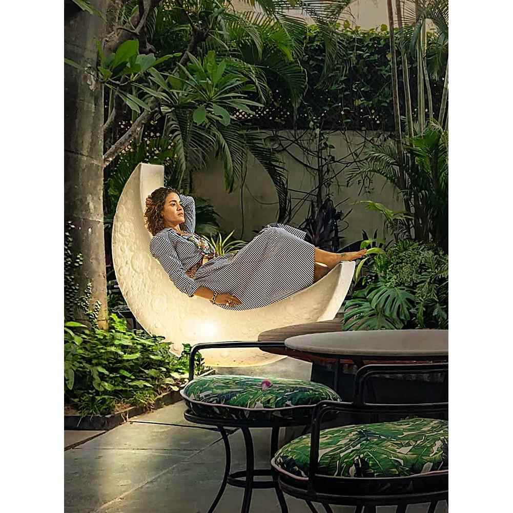 户外防水草坪灯泳池灯月亮灯派对氛围设计创意庭院月牙灯