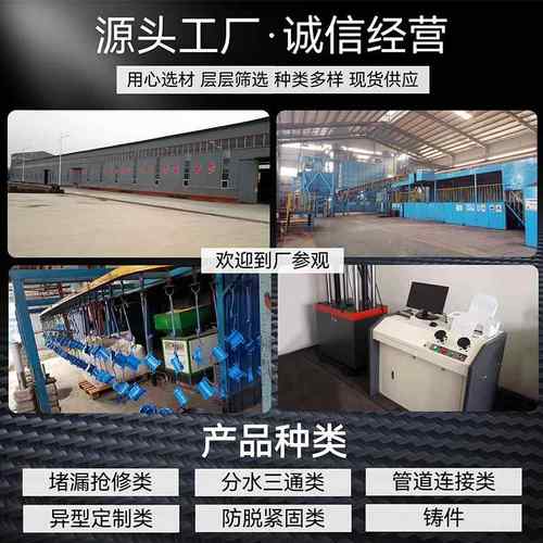 原现货球RWS墨铸铁管防脱卡子管道防厂滑卡箍承插口加紧连接件管