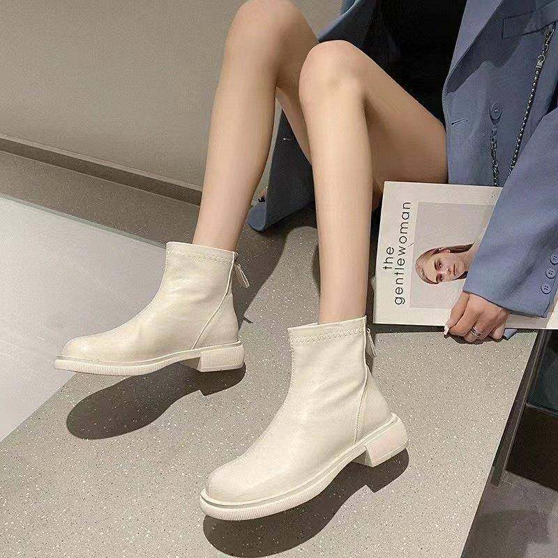 早春法式平底短靴女2026新款马丁靴冬加绒瘦瘦靴单鞋0116n,女鞋,时装靴,淘宝优惠券,粉丝福利购,淘宝优惠卷