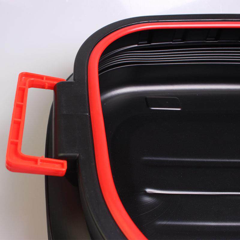 伸桶缩车用后备箱收纳箱圾桶杂物桶水桶垃黑色带盖96306L