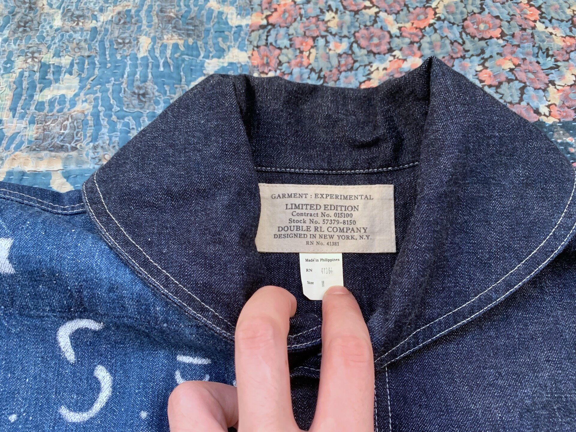 RRL Limited Dark Denim Deck Jacket — back