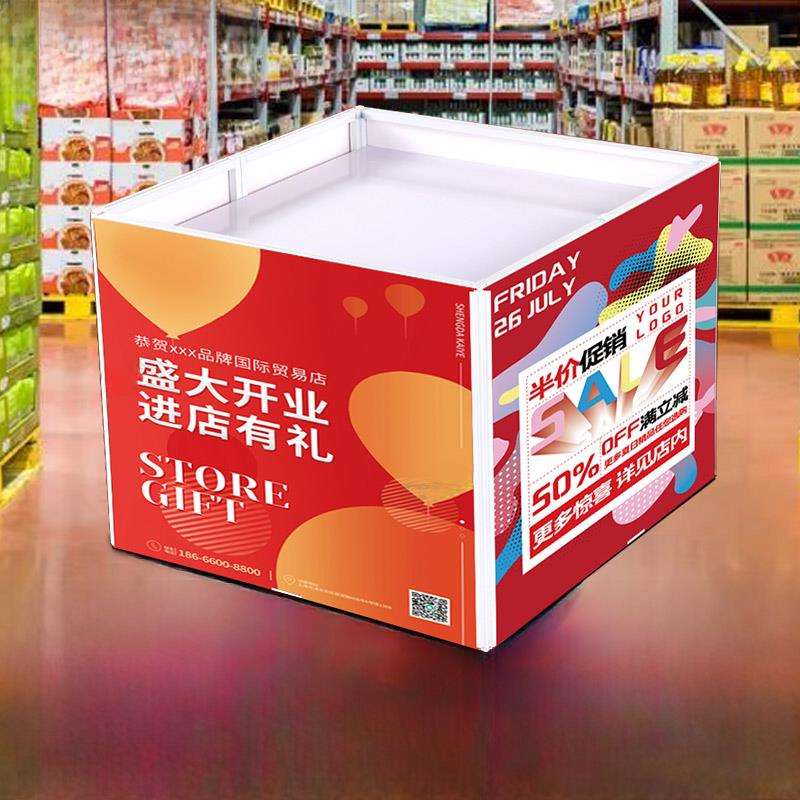 超市促销桌特别优惠浮动卡车堆垛机可折叠移动展示架饮料礼品架促