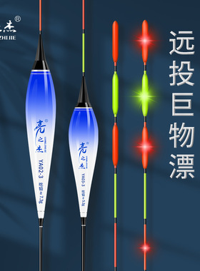 电子浮漂YA硬尾鲢鳙草鳊翘大物夜光漂咬钩变色醒目鱼漂高灵敏漂