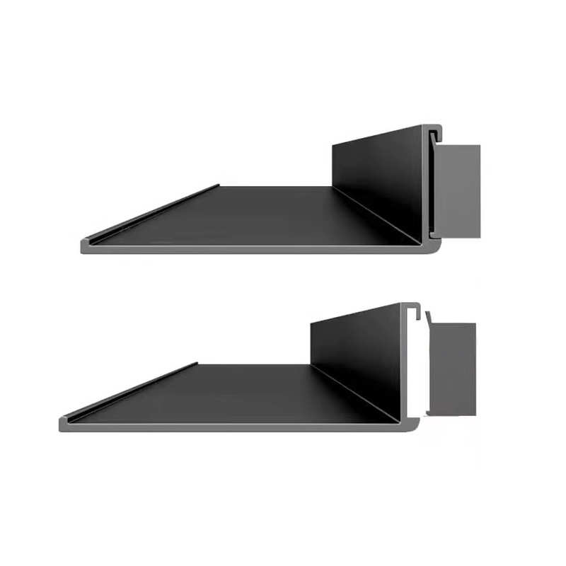 铝合金壁挂发光置物架L层板灯家用创意客厅卧室展示书架一字隔板