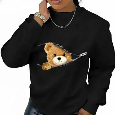 K 78666 Children Hoodie Loose Fashion Jacket 女童连帽卫衣