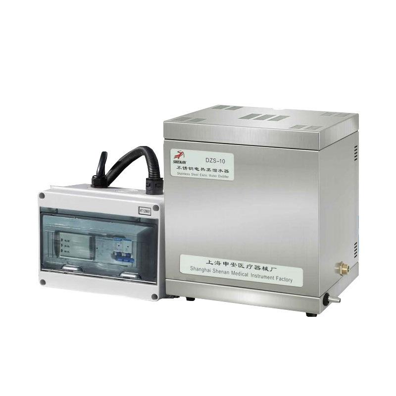 蒸馏水器 上海申安DZS-5自控型防缺水防干烧 不锈钢电热蒸馏水器图片