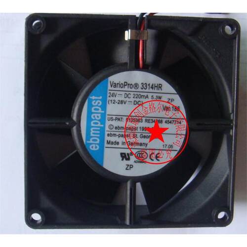 3314HR DC24V 220MA 5.3W 德国进口 92*92*32MM轴流风扇