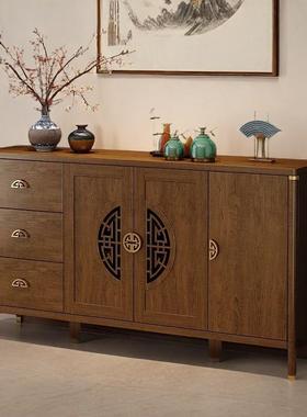 ShJ胡H2025新款新中式实木F6b3baAE色餐边柜桃餐厅H厨房家用多层