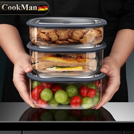 玻璃保鲜盒食品级冰箱专用水果鸡蛋收纳盒饭盒微波炉加热便当餐盒