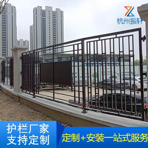 小区庭院围栏锌钢围墙防护栏杆工厂围栏厂区铁艺隔离防攀爬护栏
