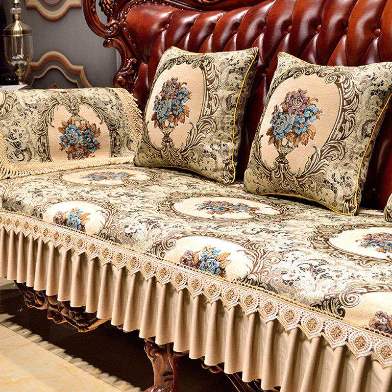 四季新款防滑沙发垫欧式贵妃高档奢华沙发垫沙发套套罩垫子