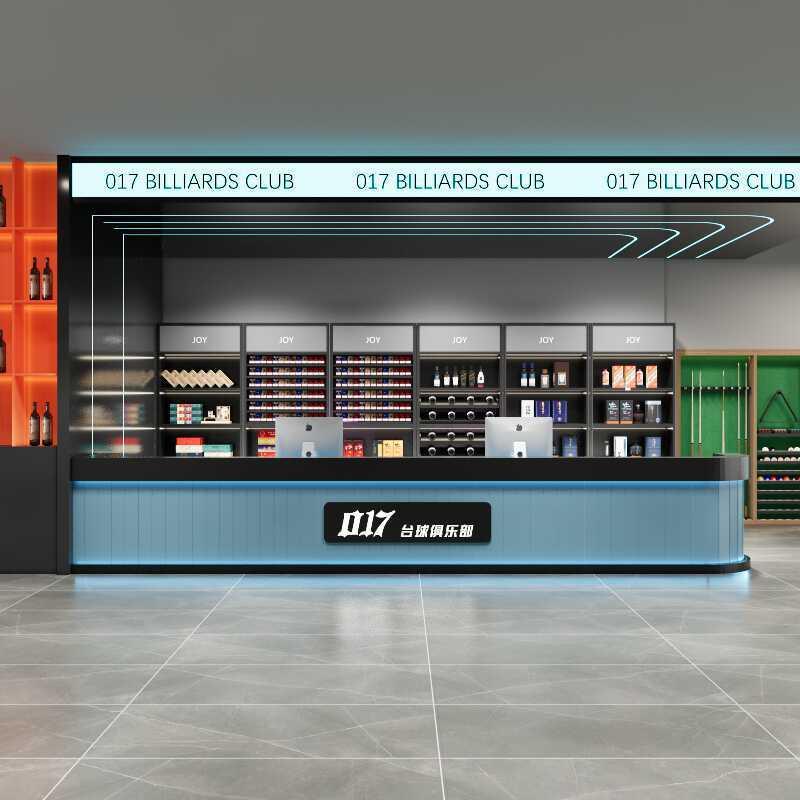 工业风台球厅网咖收银台公司酒店前台接待台饭店餐厅酒吧吧台