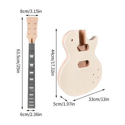 跨境电吉他半成品LP型电吉他箱体-I3245吉他半成品可组装套件