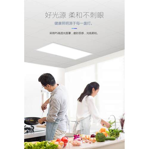 集成吊顶LED平板灯30x60扣板面板厨房厨卫卫生间浴室300*600