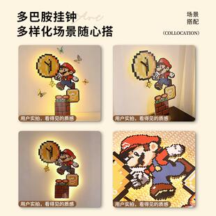 202马5新艺款里客厅挂钟奥创意家用静UDP音发光壁灯钟表挂墙术画
