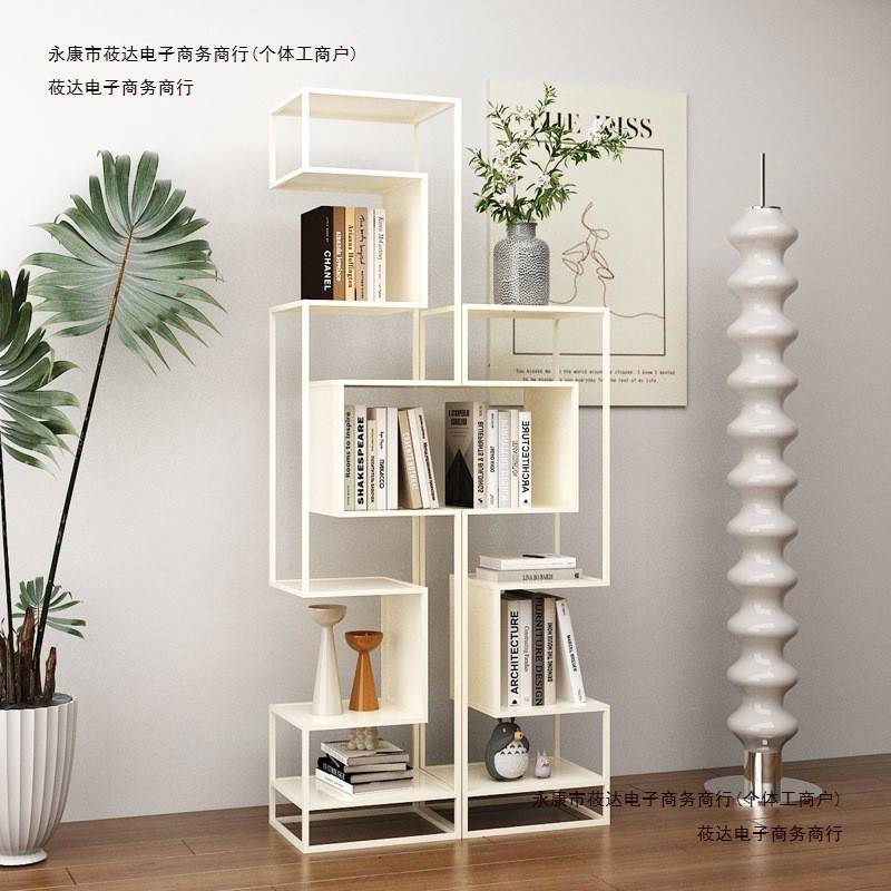 铁艺书架落地创意家用架子卧室储物架客厅置物架子展示轻奢包邮