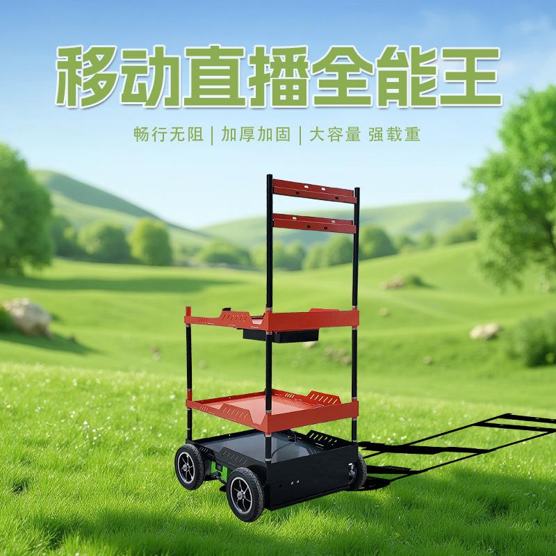 自动跟随小车网红跟踪手推车承重大可拆卸网红移动跟踪小推车三层