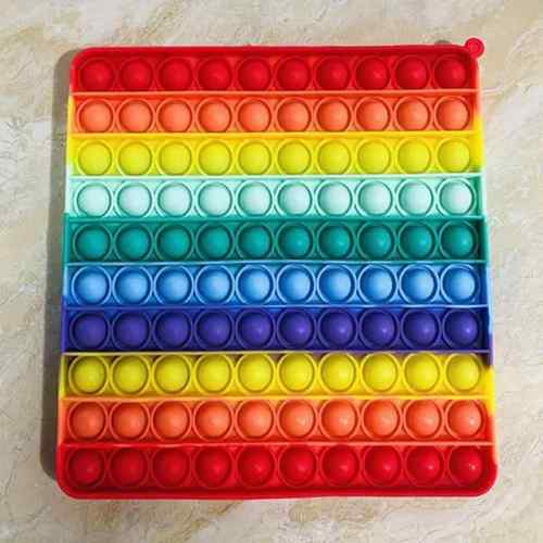 扣洞洞婴儿玩具儿童宝宝彩虹按按乐解指压捏捏泡泡戳戳按压板女孩