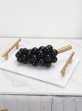 北欧约轻奢风大理石葡萄摆件客BJ011厅茶档几电视柜现代简高居装