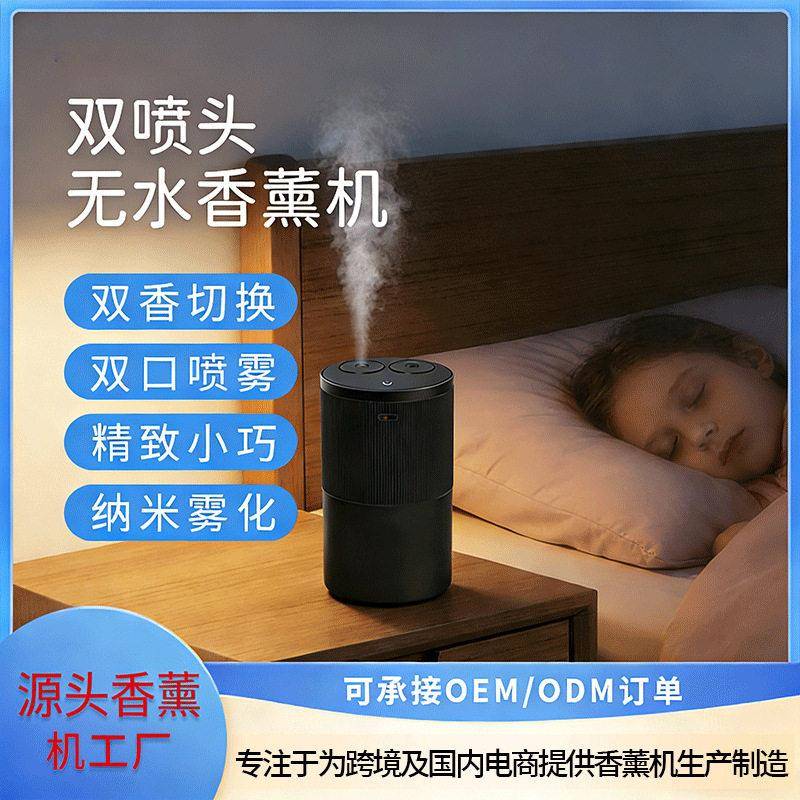 双喷二流体雾化香薰纯精油无水充电扩香仪空气净化香薰机喷香机