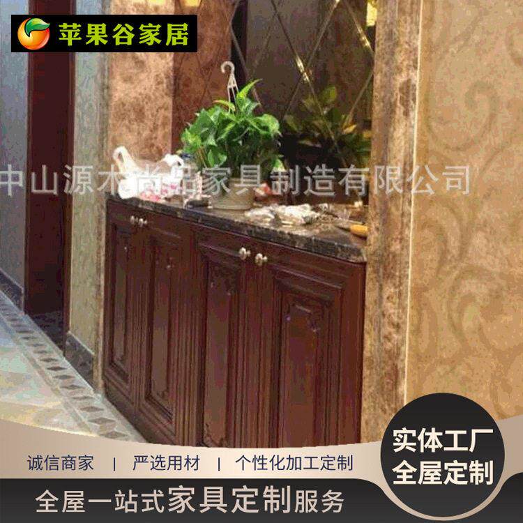 欧式实木浴室柜组合苹果谷全屋洗漱台洗脸组合厂家