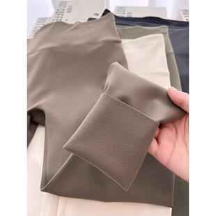 加绒加厚保暖打底裤 女高腰收腹瑜伽芭比裤 Dsyle磨毛鲨鱼裤 Rouje