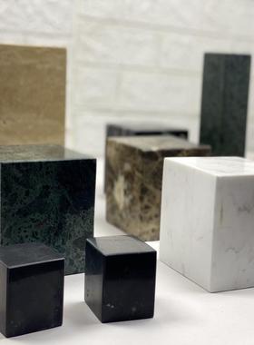 大理石摆件茶几家居方块摆件雕塑工艺品底座音箱避震板底座定制