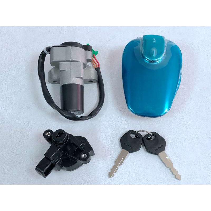 适用铃木骏威GSX125/QS125-3G/3K/3E摩托车电门锁油箱盖套锁钥匙
