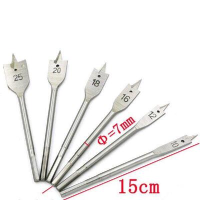 6 Flat Wood Flat Drill Sets 10mm 12mm 16mm 18mm 20mm 25mm