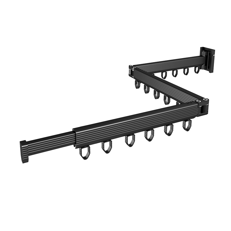 折叠晾衣架隐形伸缩壁挂式家用阳台凉晒被子室内外窗户晾衣杆