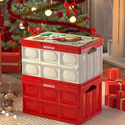 beerus箱比圣诞折叠收纳手提箱鲁斯家用收纳盒车载礼品大容量整理