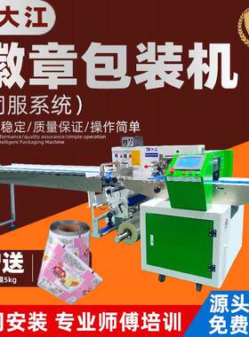 胸牌徽章包装机DJ250XSF防空防切奖牌包装机自动文具枕式打包机械