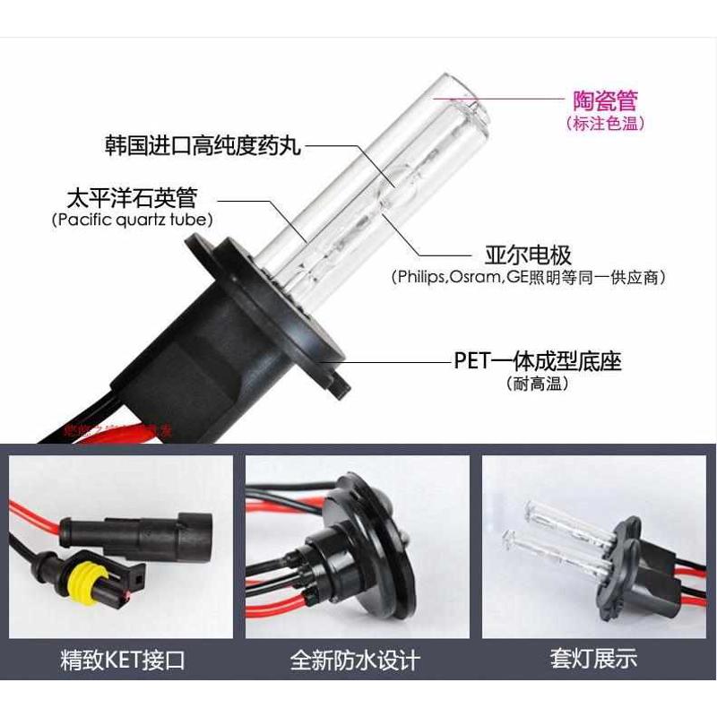 HID氙气灯大灯氙气大灯泡H1/H4/H7/H3/H11通用35W-55W4300K-6000K