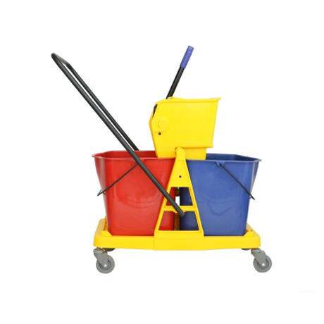 白云榨水车清洁洗拖把桶酒店大号双桶墩布车挤水车手压式AF08073