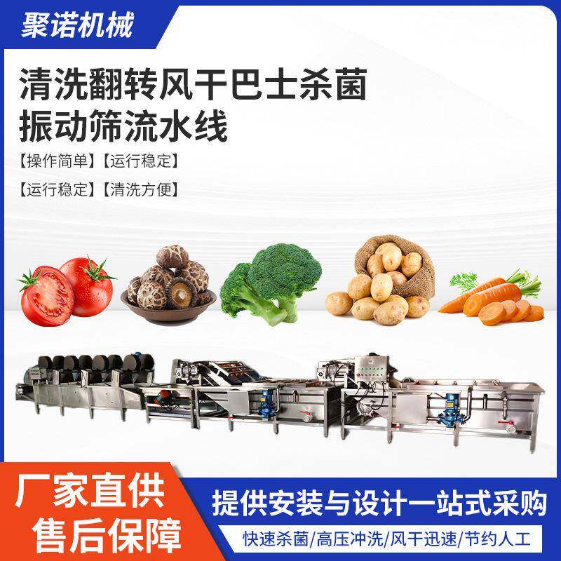 红枣高压喷淋清洗线中药材材清洗沥水机不锈钢青梅杨梅清洗风干线
