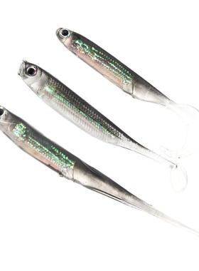 5Pcs/lot Fishing Soft Bait 7CM 7.5CM 1.7G 2.3G 2.7G T Tail f